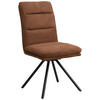 STUHL - Cognac/Schwarz, Design, Textil/Metall (46/92,5/65cm) - Cantus