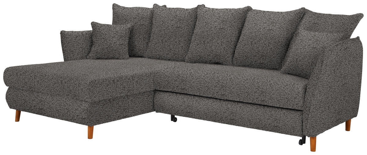 COLțAR textil gri  - culoare lemn stejar/gri, Konventionell, lemn/textil (284/162cm) - Carryhome