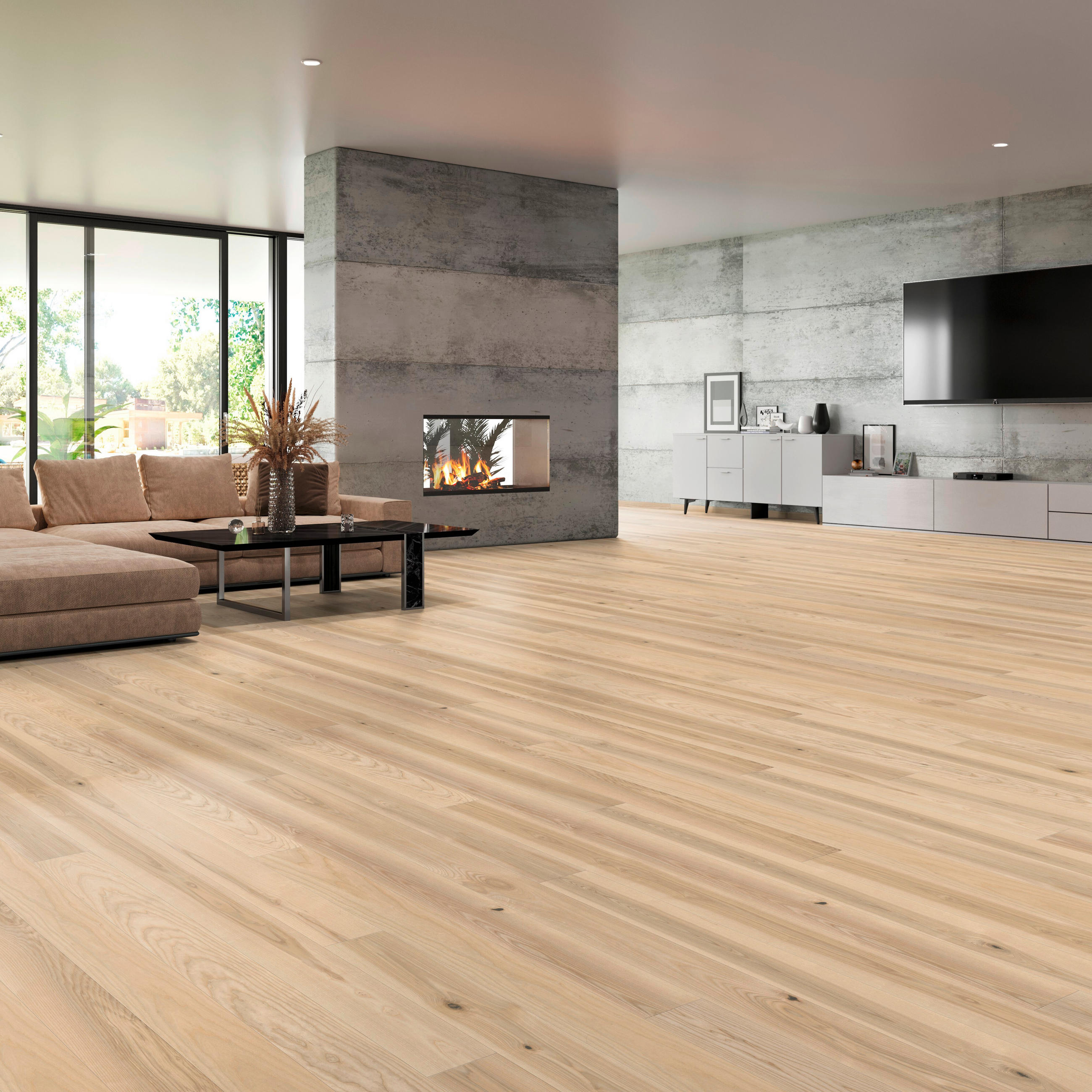 LANDHAUSDIELE Rustico Esche Natur!Pur 100015801  per  m² - Design, Holz (220,5/17,6/1,3cm) - Tilo