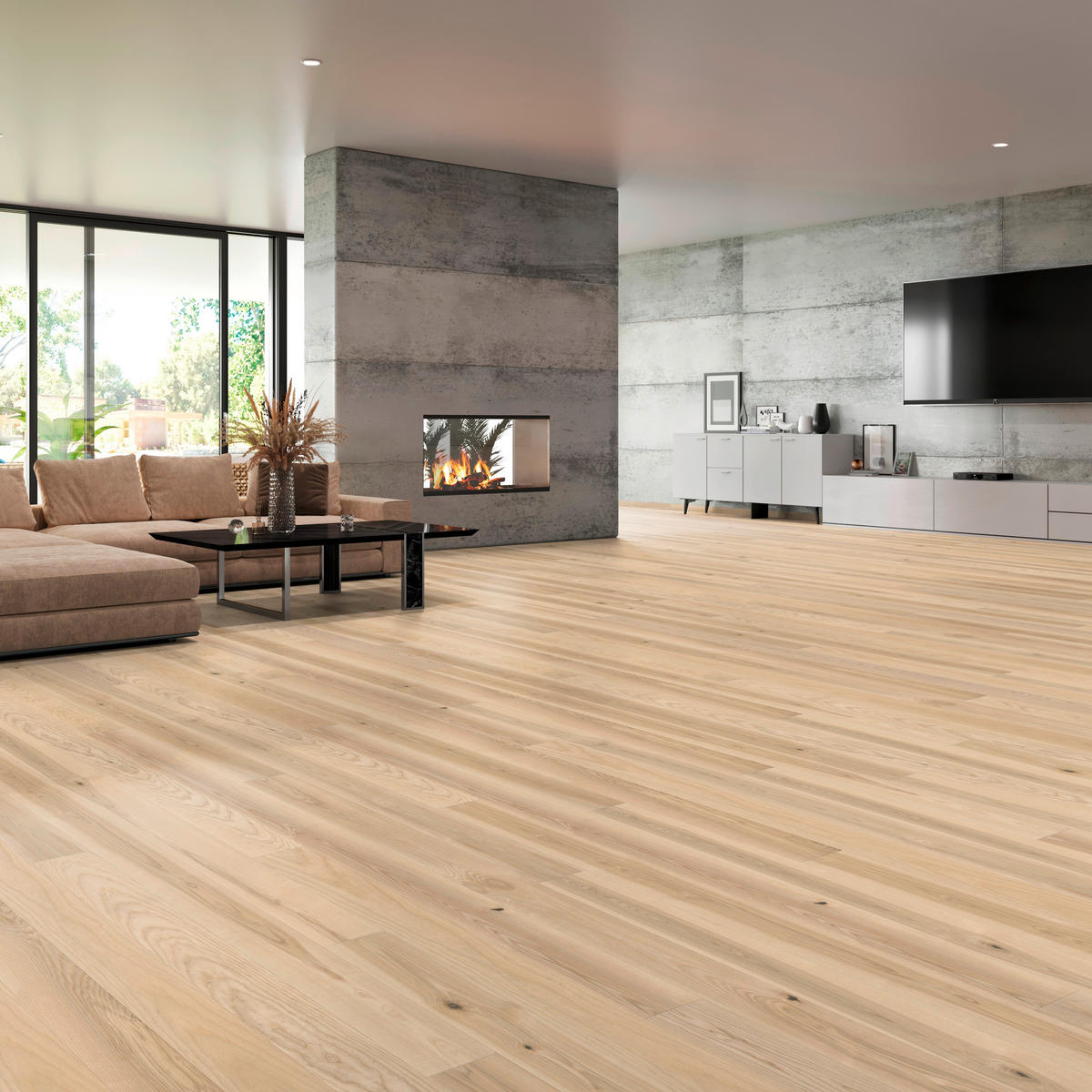 LANDHAUSDIELE Rustico Esche Natur!Pur 100015801  per  m² - Design, Holz (220,5/17,6/1,3cm) - Tilo