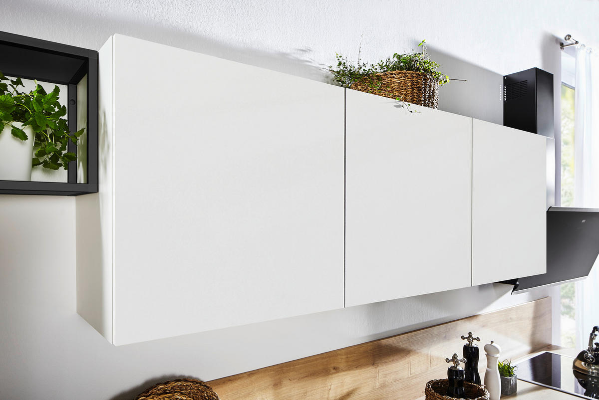 EINBAUKÜCHE MANHATTAN UNI  - Eichefarben/Weiß, Design, Holzwerkstoff/Kunststoff - Nolte Küchen