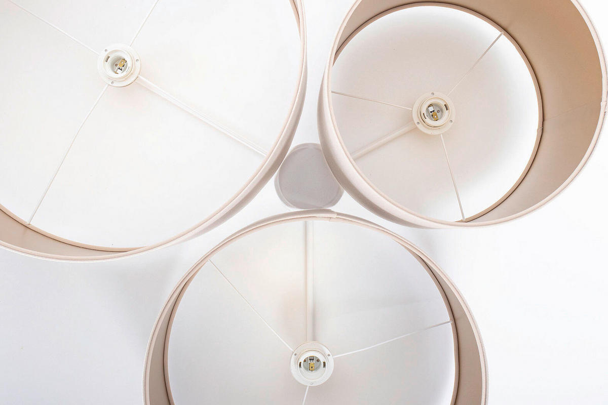 DECKENLEUCHTE Swing  88/92/34 cm  - Beige/Goldfarben, Design, Kunststoff/Textil (88/92/34cm)