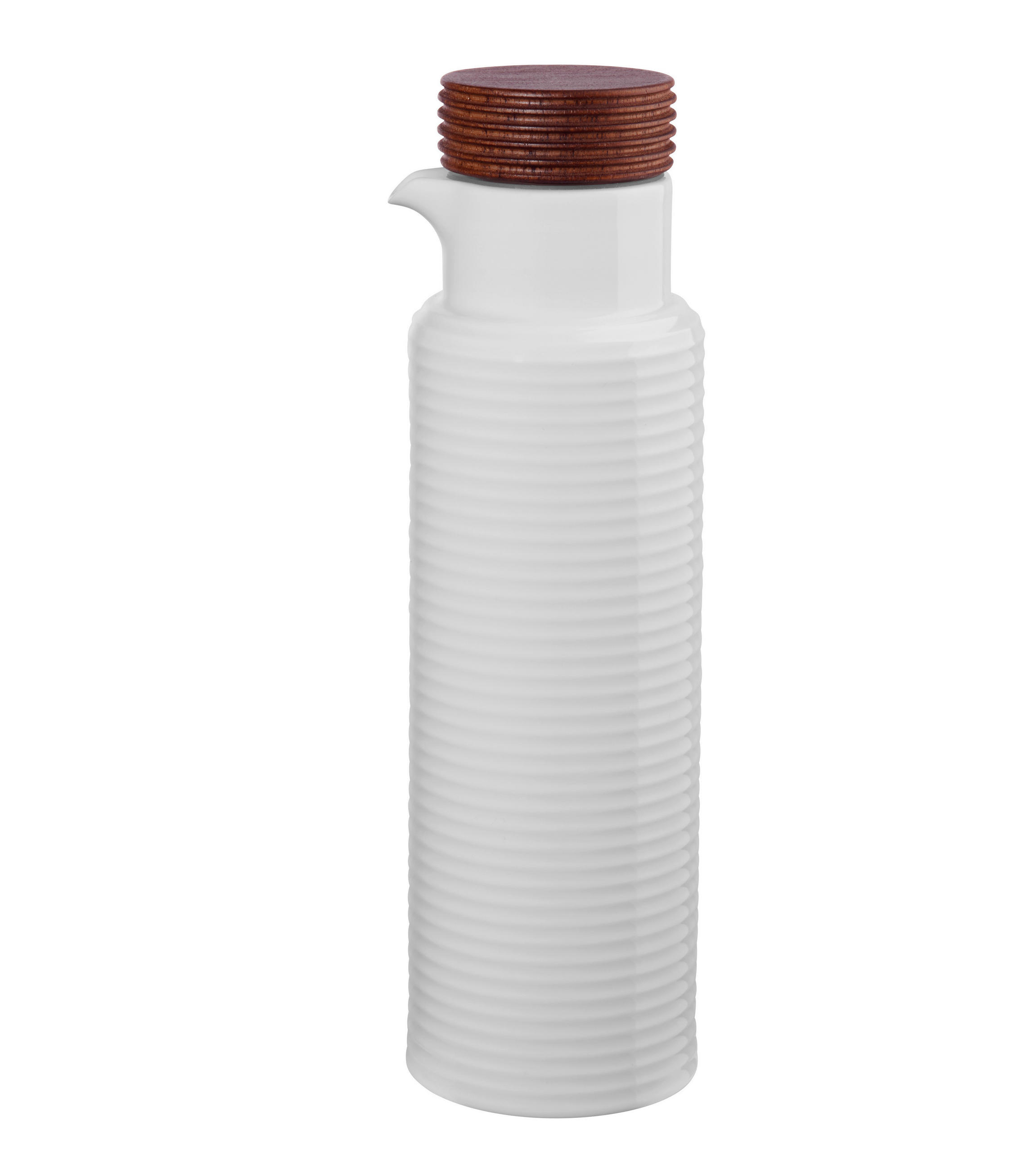ESSIG-/ÖLFLASCHE - Weiß Hochglanz, KONVENTIONELL, Keramik (6,5/22cm) - ASA