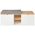 GARDEROBENBANK Bari in 128/50/38 cm - Silberfarben/Hellgrau, Design, Holzwerkstoff/Kunststoff (128/50/38cm) - Xora