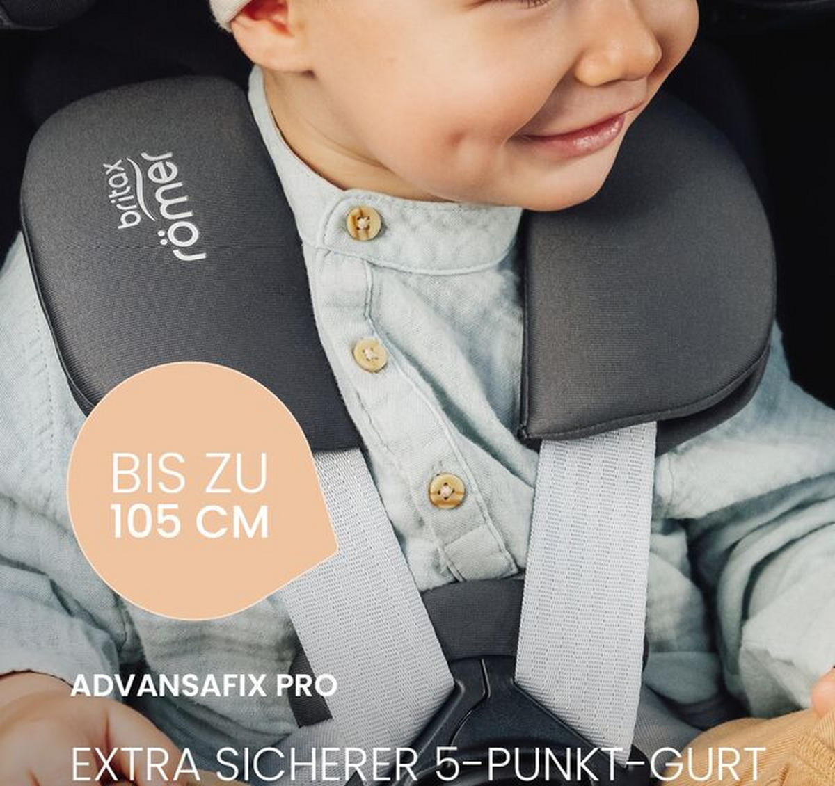 KINDERAUTOSITZ Advansafix Pro  - Greige/Hellgrau, Basics, Kunststoff/Textil (44/60/48cm) - Britax Römer