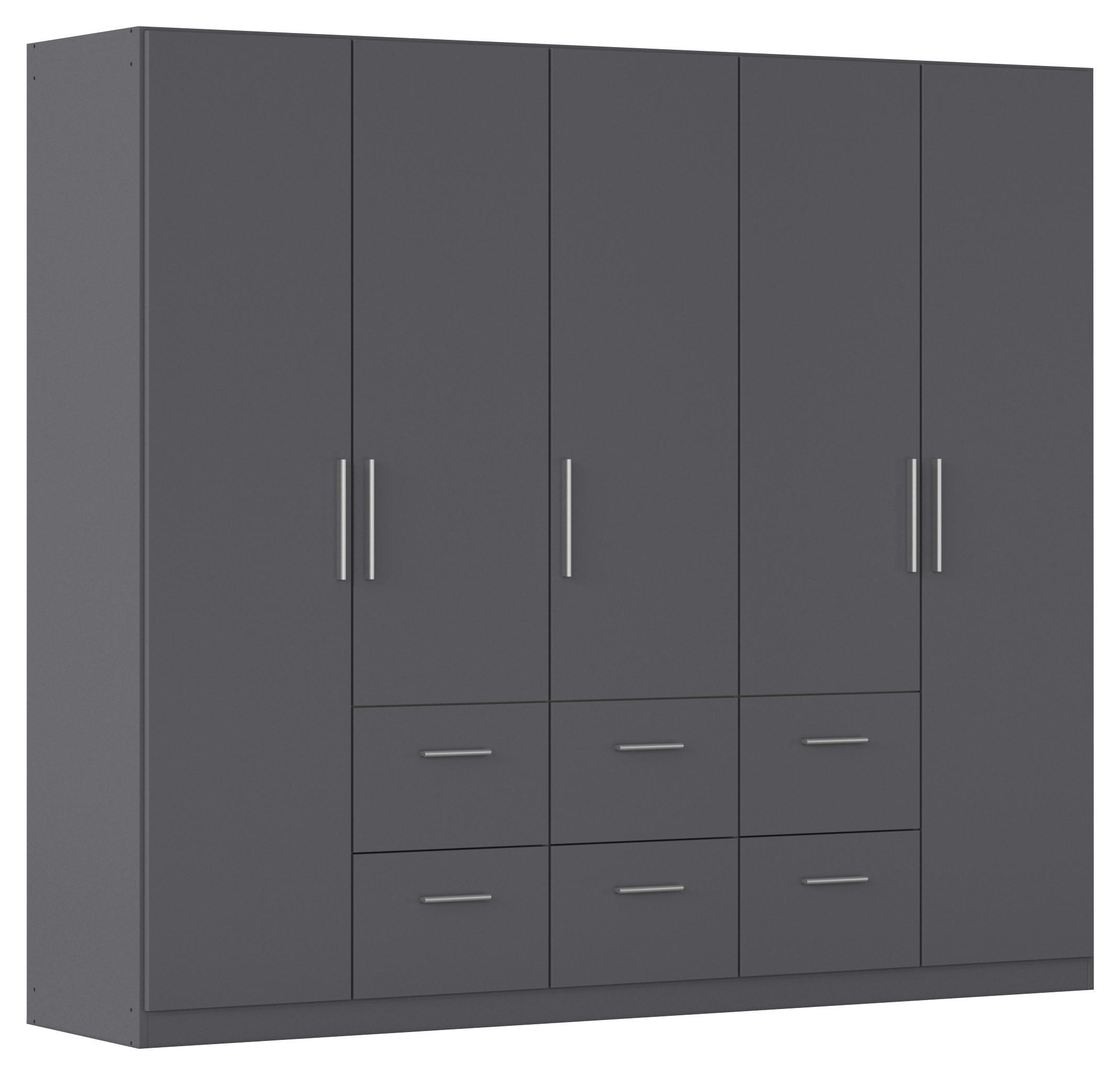 home24 DREHTÜRENSCHRANK Grau 226cm × 54cm × 197cm