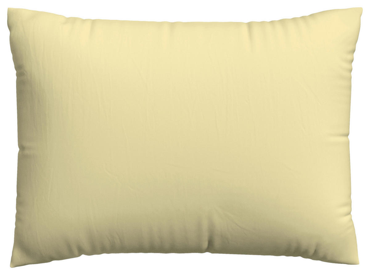 KOPFPOLSTERBEZUG KNITTED JERSEY 60/80 cm  - Gelb, Basics, Textil (60/80cm) - Schlafgut