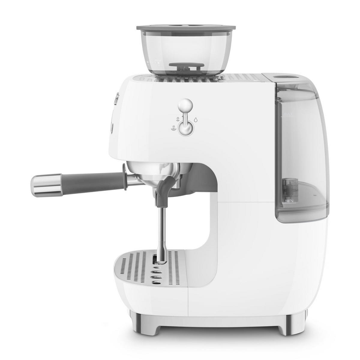 ESPRESSOMASCHINE  - Weiß Hochglanz, Basics, Kunststoff/Metall (33,4/44,3/43cm) - SMEG