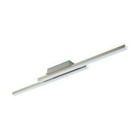 LED-DECKENLEUCHTE 105,5/12/6,5 cm    - Weiß/Nickelfarben, Design, Kunststoff/Metall (105,5/12/6,5cm) - Eglo