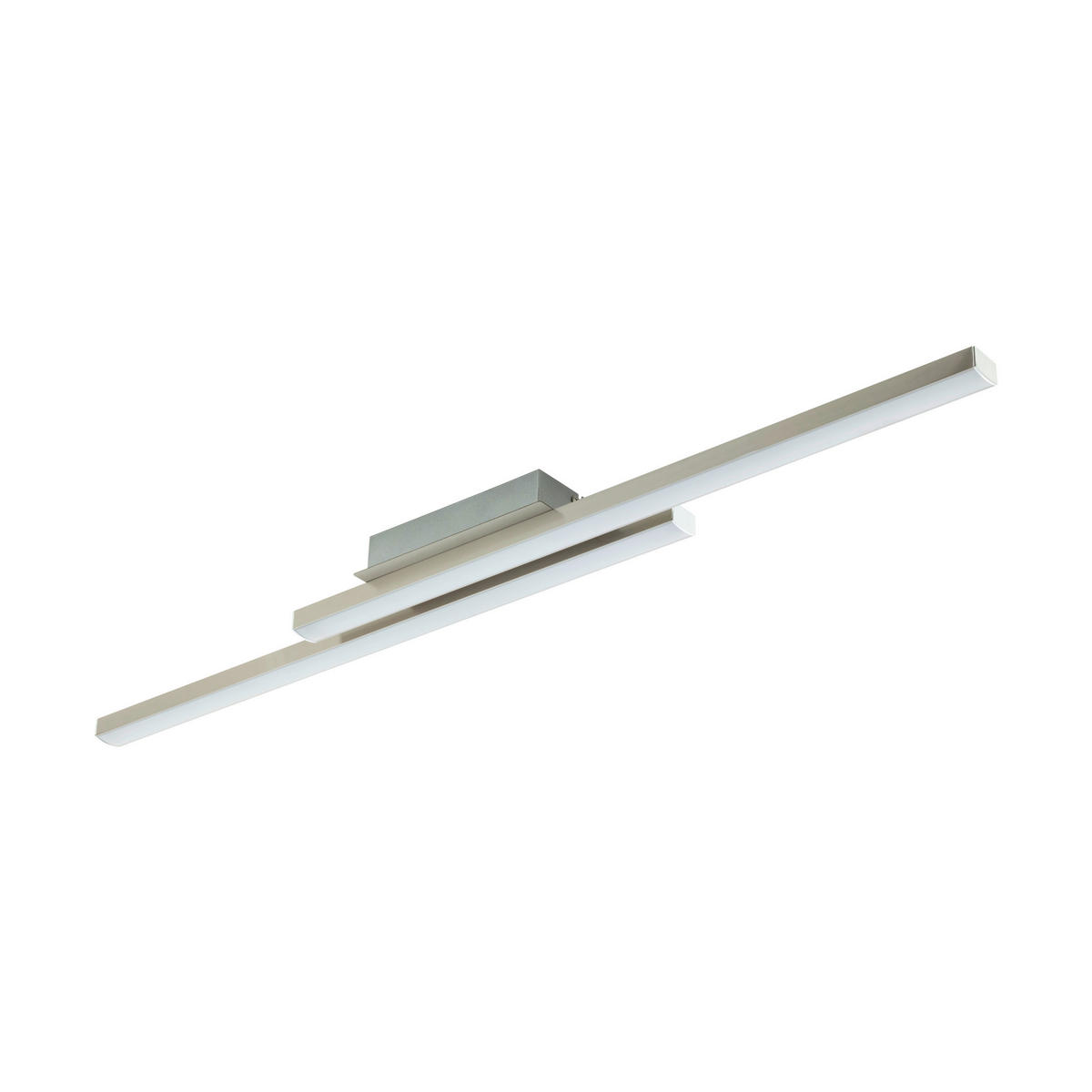 LED-DECKENLEUCHTE 105,5/12/6,5 cm    - Weiß/Nickelfarben, Design, Kunststoff/Metall (105,5/12/6,5cm) - Eglo