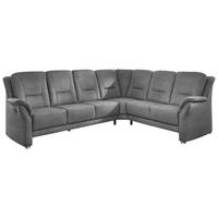 ECKSOFA in Mikrofaser Grau  - Beige/Alufarben, Konventionell, Textil/Metall (275/223cm) - Beldomo Comfort