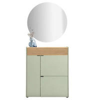 GARDEROBE 2-teilig  in 83/200/22 cm  - Eichefarben/Grün, Design, Glas/Holzwerkstoff (83/200/22cm) - Voleo
