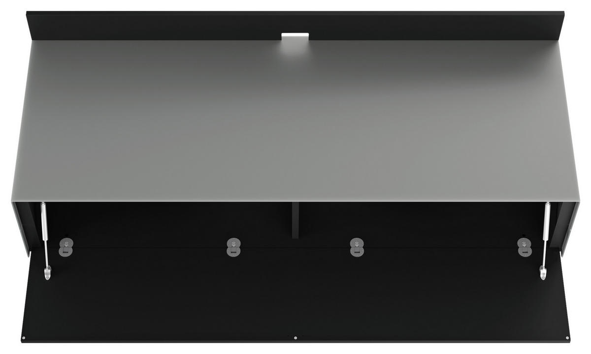 TV-ELEMENT - Schwarz/Grau, MODERN, Glas/Holzwerkstoff (150,5/53,5/57,0cm) - Musterring