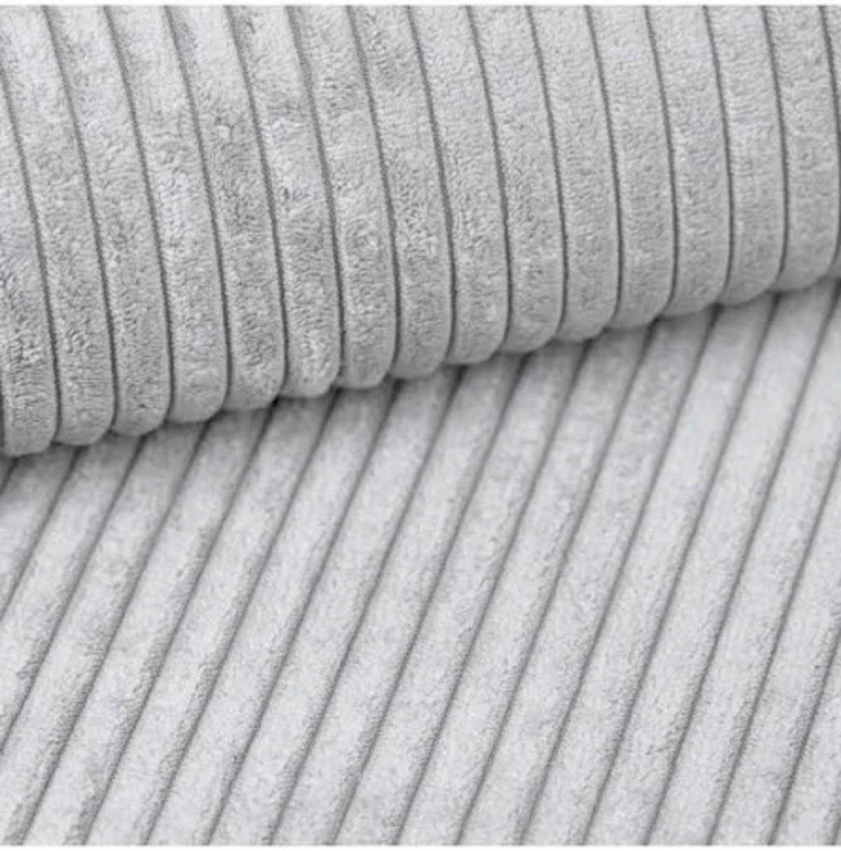 ECKSOFA BRAZIL MINI L Hellgrau Schlaffunktion, Rücken echt  - Hellgrau, Design, Textil (248/162cm) - MID.YOU
