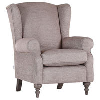 OHRENSESSEL Chenille Braun  - Braun/Grau, KONVENTIONELL, Holz/Textil (83/102/87cm) - Carryhome