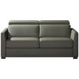 SCHLAFSOFA  in Mikrofaser Khaki  - Khaki/Schwarz, Design, Holz/Textil (184/85/97cm) - Novel