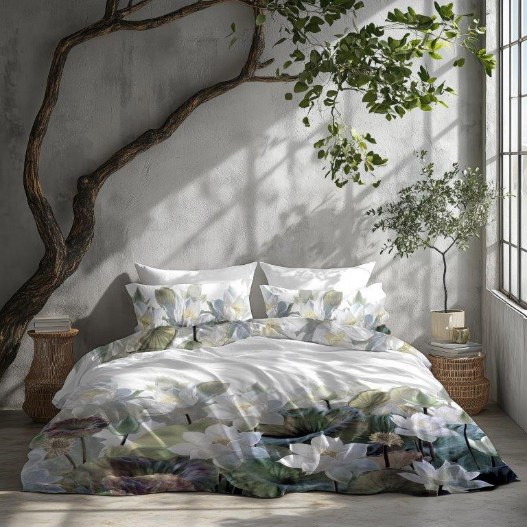 POSTELJINA SA DVA LICA 200/200 cm saten bela  - bela, Osnovno, tekstil (200/200cm) - Esposa