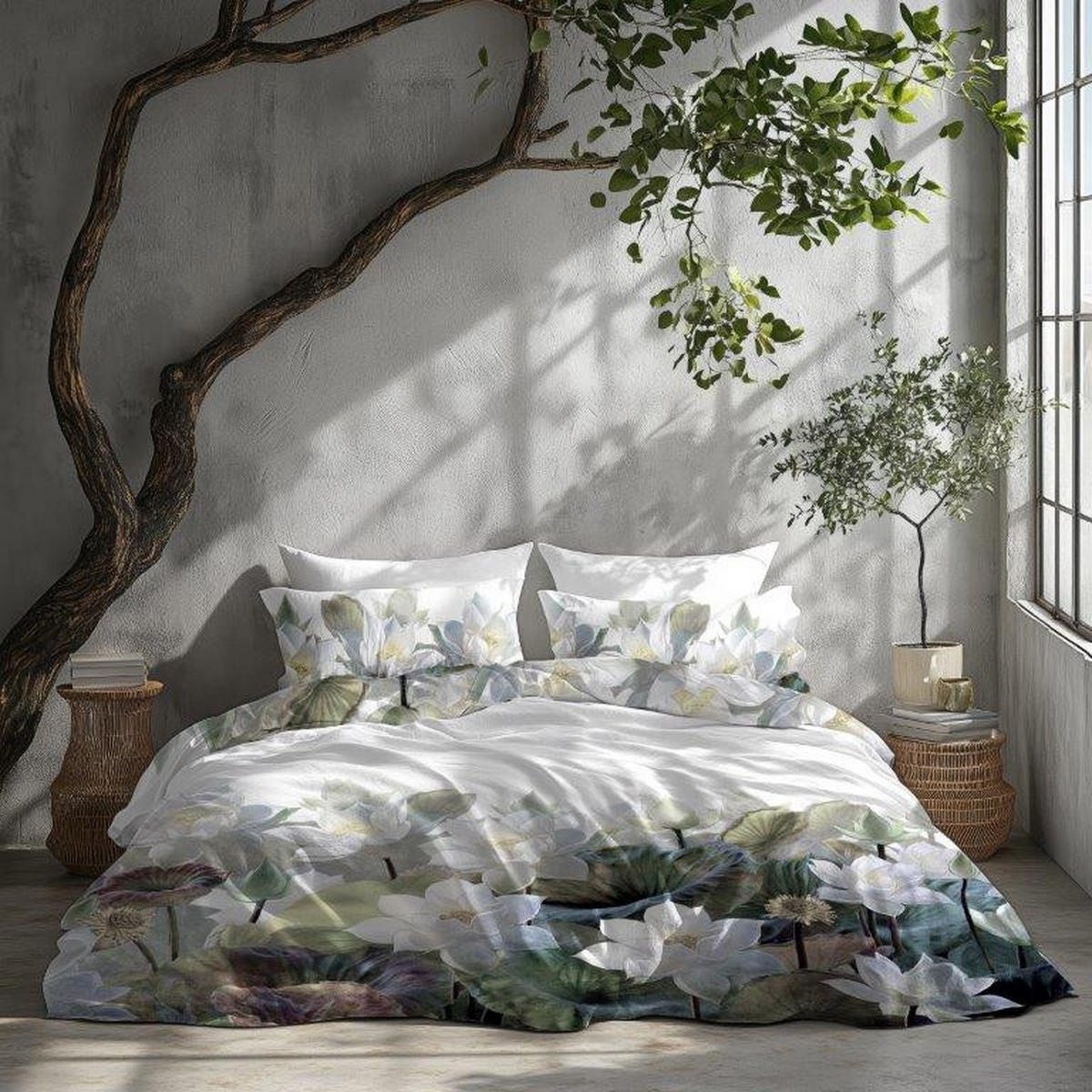 POSTELJINA SA DVA LICA 140/200 cm saten bela  - bela, Osnovno, tekstil (140/200cm) - Esposa