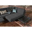 ECKSOFA in Flachgewebe, Struktur Grau  - Anthrazit/Grau, Design, Textil/Metall (254/230cm) - Ambiente