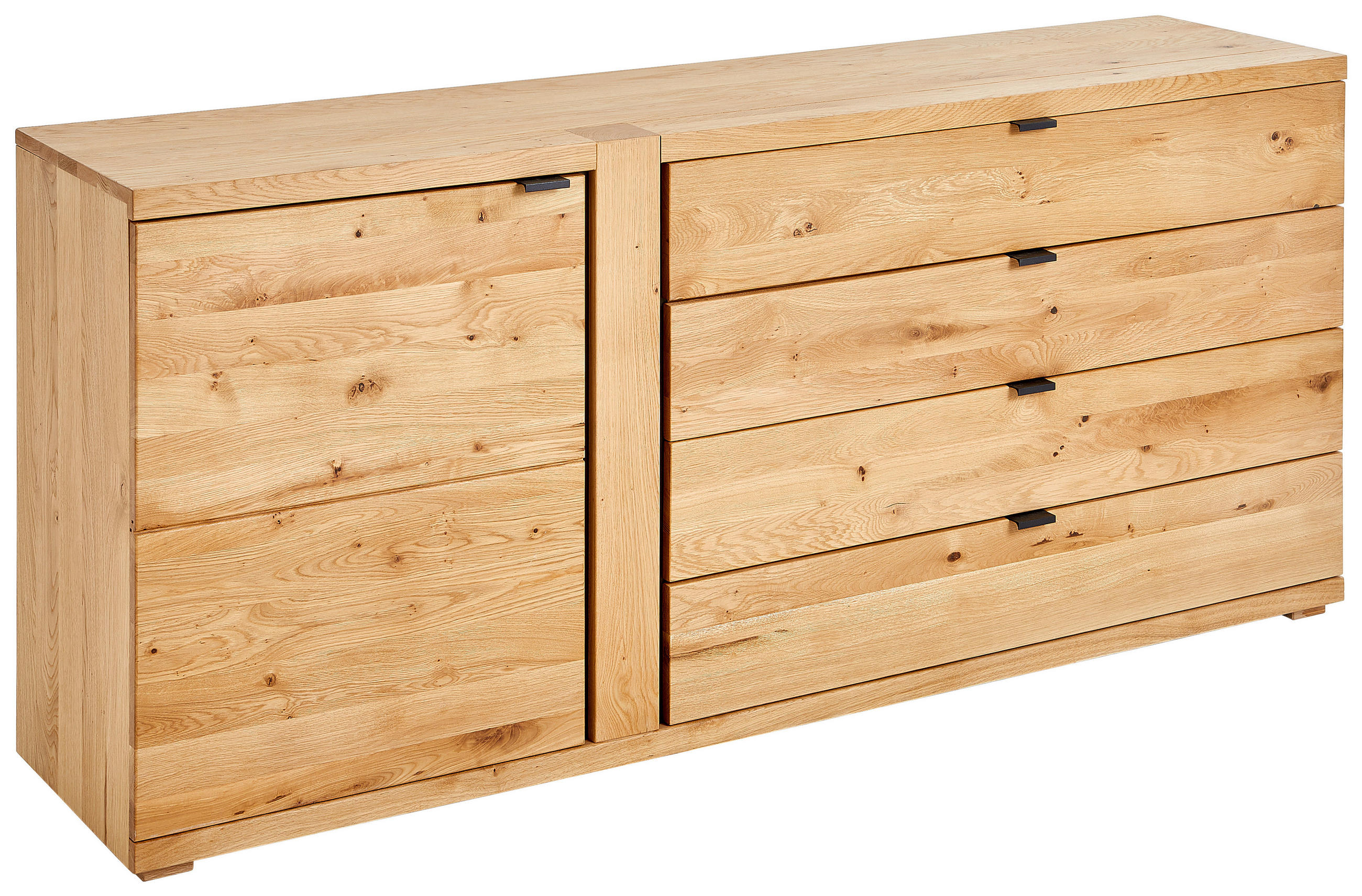 SIDEBOARD 178/79,5/43 cm  - Eichefarben/Anthrazit, KONVENTIONELL, Holz/Holzwerkstoff (178/79,5/43cm) - Linea Natura