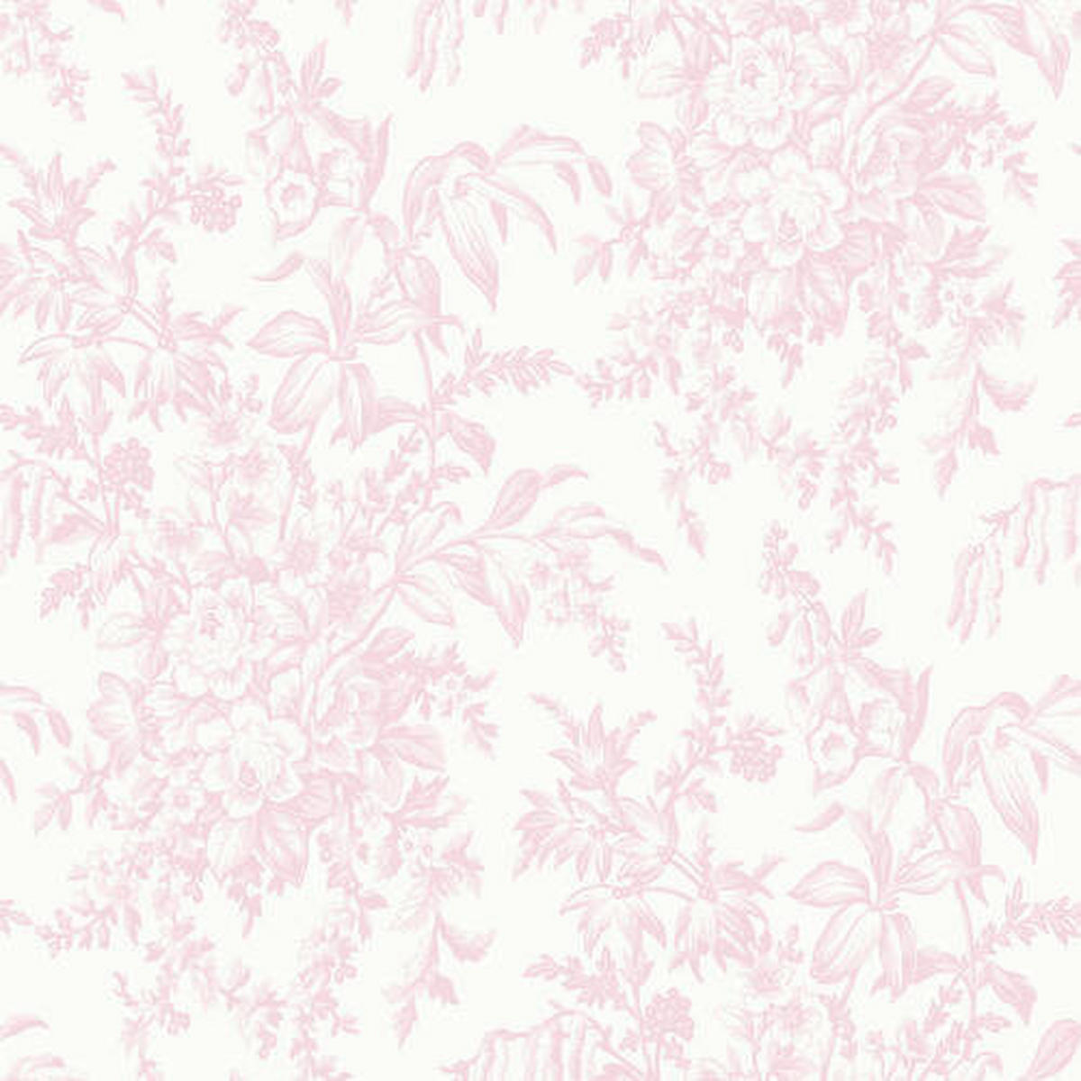 VLIESTAPETE - Pink/Weiß, Basics, Papier/Kunststoff (52/1000cm)