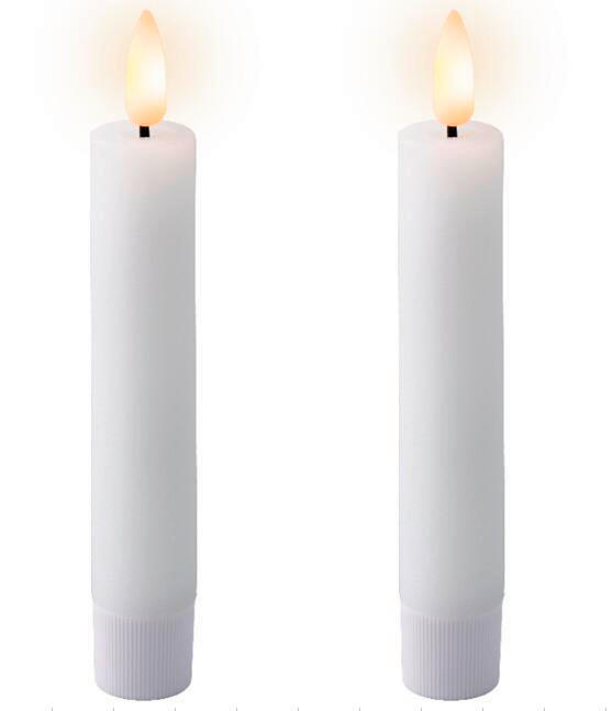 DEKO SVIJEĆA S LED ŽARULJOM  - bijela, Basics, plastika/prirodni materijali (2,2/14,5cm) - Ambia Home