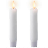 SVIEČKA S LED DIÓDOU  - biela, Basics, plast/prírodné materiály (2,2/14,5cm) - Ambia Home