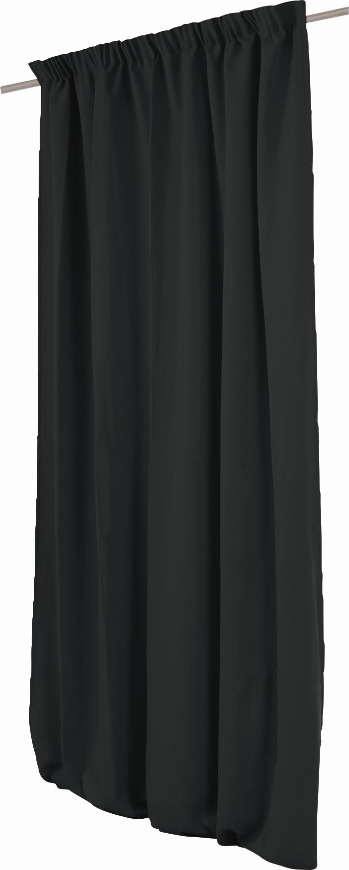 WÄRMESCHUTZVORHANG Verdunkelung  - Anthrazit, Design, Textil (145/260cm)
