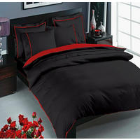 LENJERIE DE PAT 240/260 cm  - negru, Basics, textil (240/260cm)