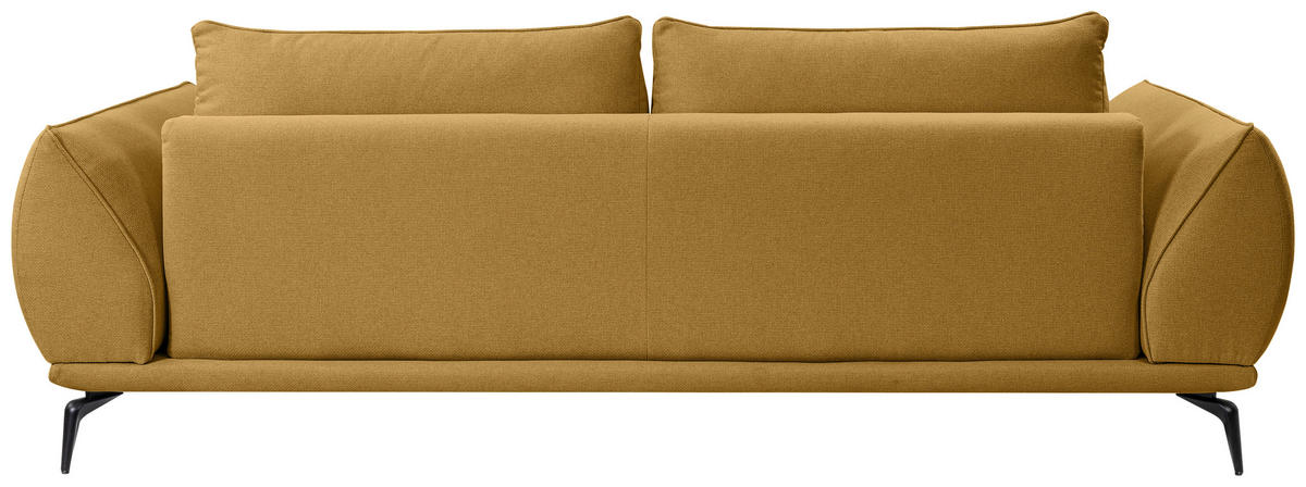 3-SITZER-SOFA in Webstoff Gelb  - Gelb/Creme, Modern, Textil/Metall (249/86/118cm) - MID.YOU