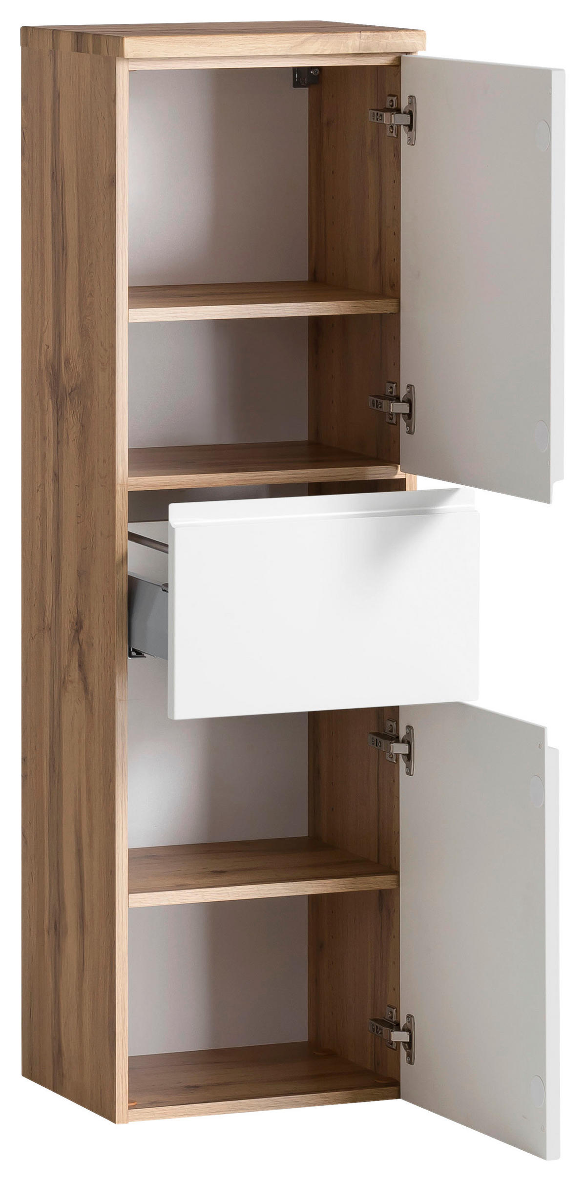 MIDISCHRANK 40/130/35 cm  - Eiche Wotan/Weiß, MODERN, Holzwerkstoff (40/130/35cm) - Held