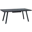 ESSTISCH 180-240/100/76 cm Nachbildung  Metall, Holzwerkstoff ausziehbar rechteckig Grau, Schwarz  - Schwarz/Grau, Design, Holzwerkstoff/Metall (180-240/100/76cm) - Carryhome