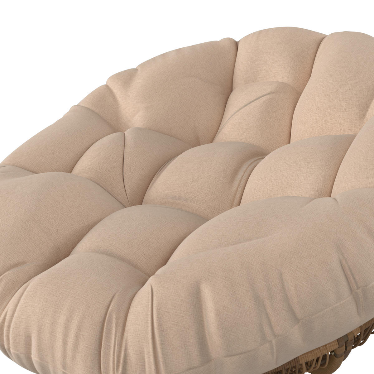 GARTEN-RELAXSESSEL Stahl  - Beige/Braun, KONVENTIONELL, Kunststoff/Metall (96/86/78cm) - Ambia Garden