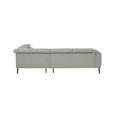 ECKSOFA in Chenille Alabasterfarben  280/205 cm  - Alabasterfarben/Schwarz, Design, Textil/Metall (280/205cm) - Xora