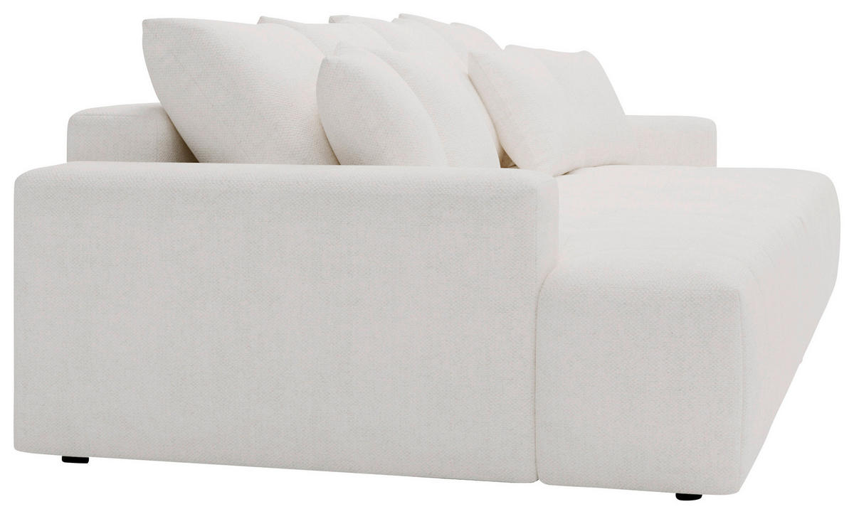 BIGSOFA Chenille Elfenbein  - Elfenbein/Schwarz, Design, Kunststoff/Textil (270cm) - Livetastic