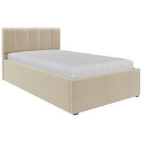 POLSTERBETT 120/200 cm  in Creme  - Creme/Schwarz, Design, Holz/Kunststoff (120/200cm) - Stylife