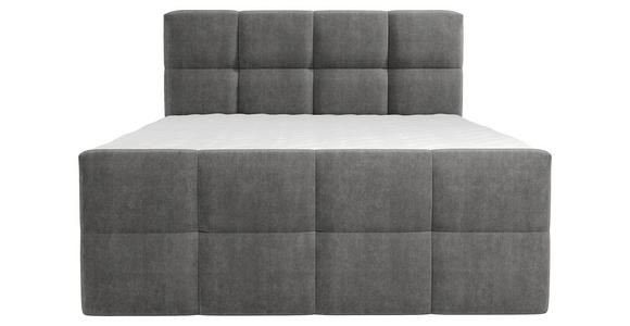 BOXBETT 180/200 cm in Grau - Chromfarben/Grau, Design, Holz/Holzwerkstoff (180/200cm) - Esposa