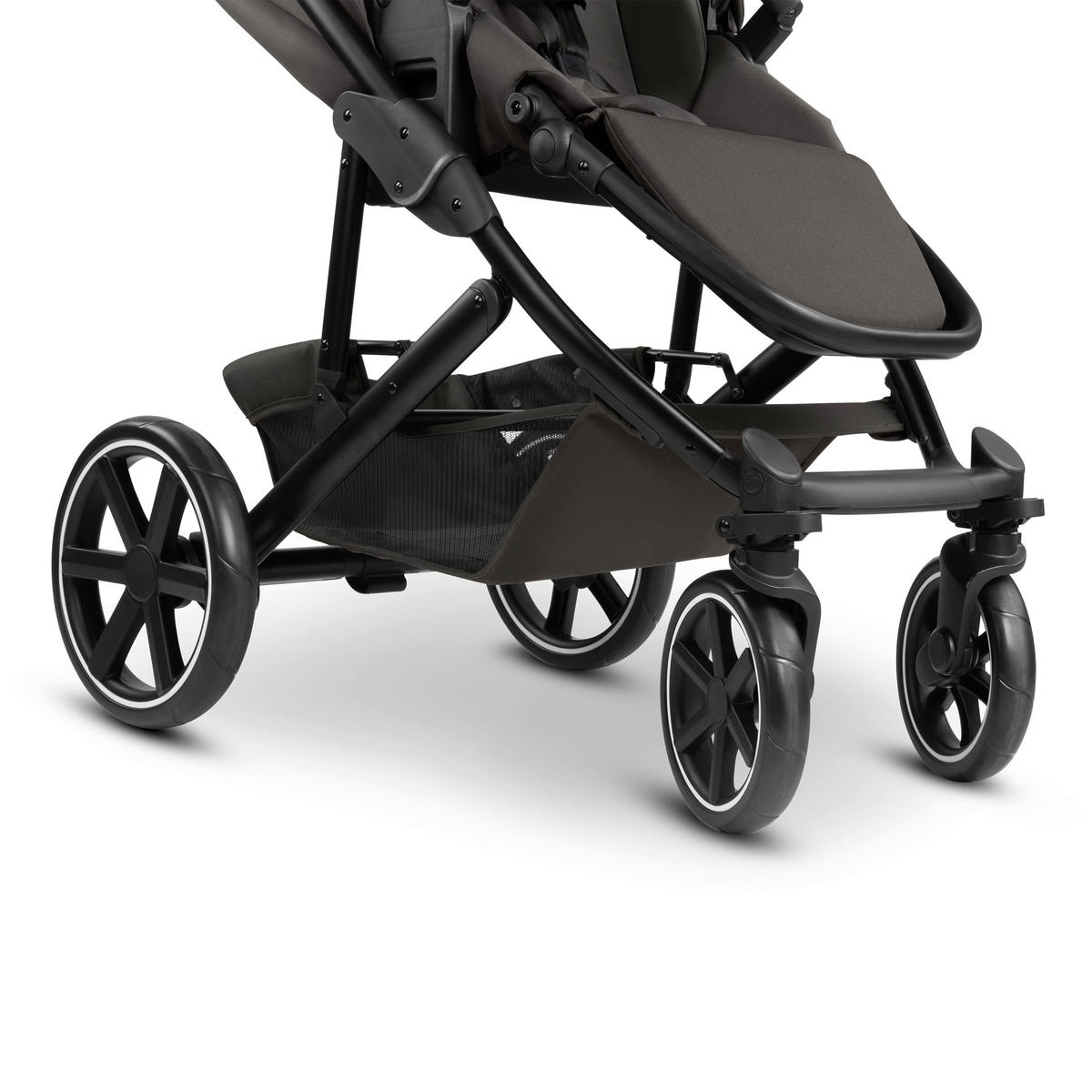 KINDERWAGENSET  Sierra All in One  Nut  - Anthrazit/Graubraun, Basics, Metall (58,5cm) - ABC Design