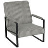 SESSEL Cord Grau    - Schwarz/Grau, MODERN, Textil/Metall (70/87/85cm) - P & B