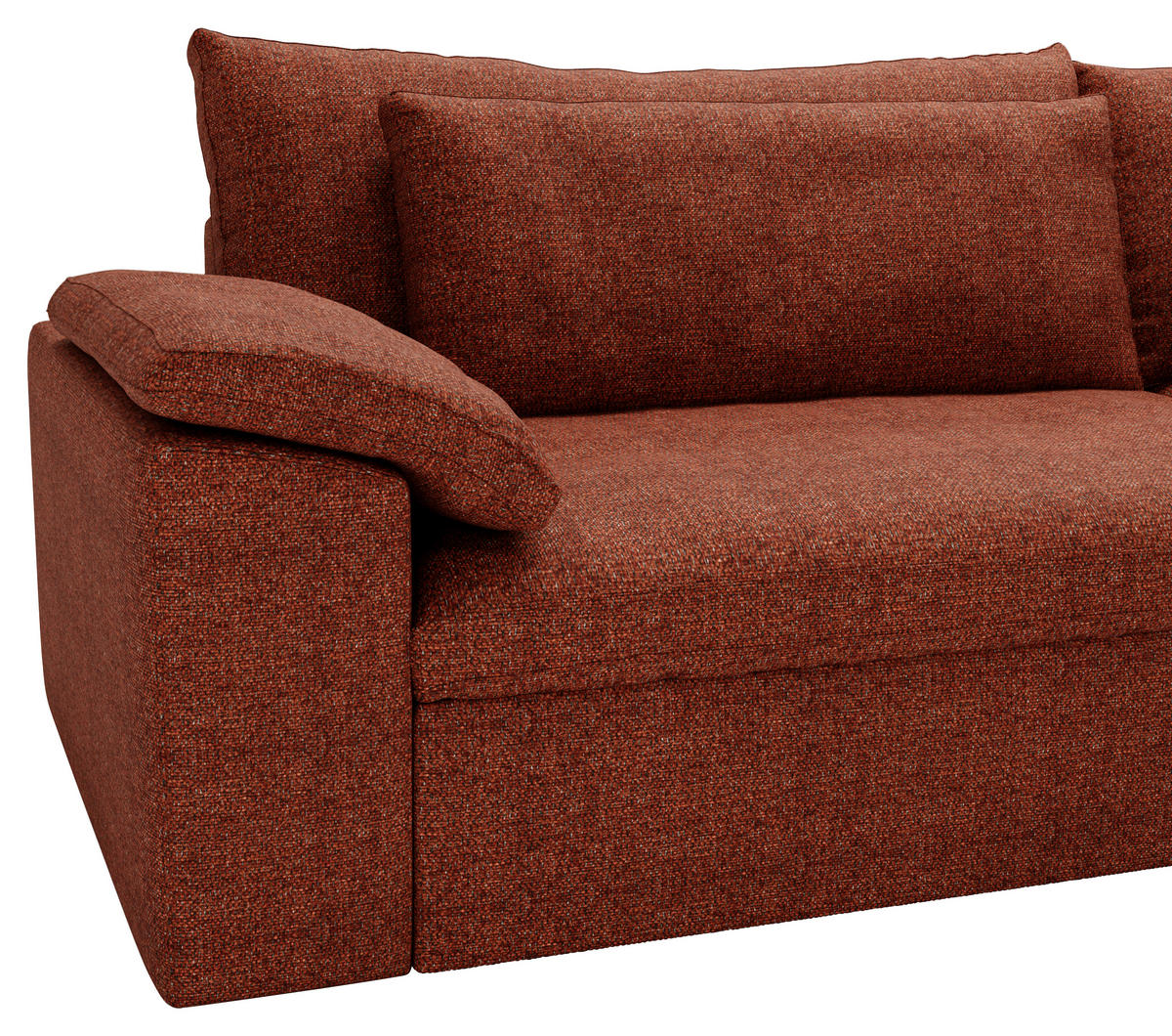 ECKSOFA  in Webstoff Rostfarben  306/198 cm  - Rostfarben/Schwarz, MODERN, Kunststoff/Textil (306/198cm) - Carryhome