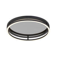 PLAFONIERĂ CU LED - negru, Lifestyle, plastic/metal (39/8,7cm) - Novel