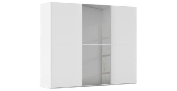 SCHWEBETÜRENSCHRANK 242/223/68 cm 3-türig Weiß  - Weiß, KONVENTIONELL, Glas/Holzwerkstoff (242/223/68cm) - Novel