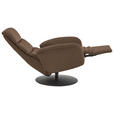 RELAXSESSEL in Leder Graubraun  - Graubraun/Schwarz, Design, Leder/Metall (76/108/86cm) - Dieter Knoll