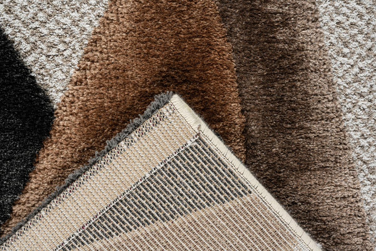 WEBTEPPICH  Wohnzimmer 160/230 cm Masai Braun, Creme, Schwarz  - Creme/Schwarz, Basics, Kunststoff/Textil (160/230cm) - Novel