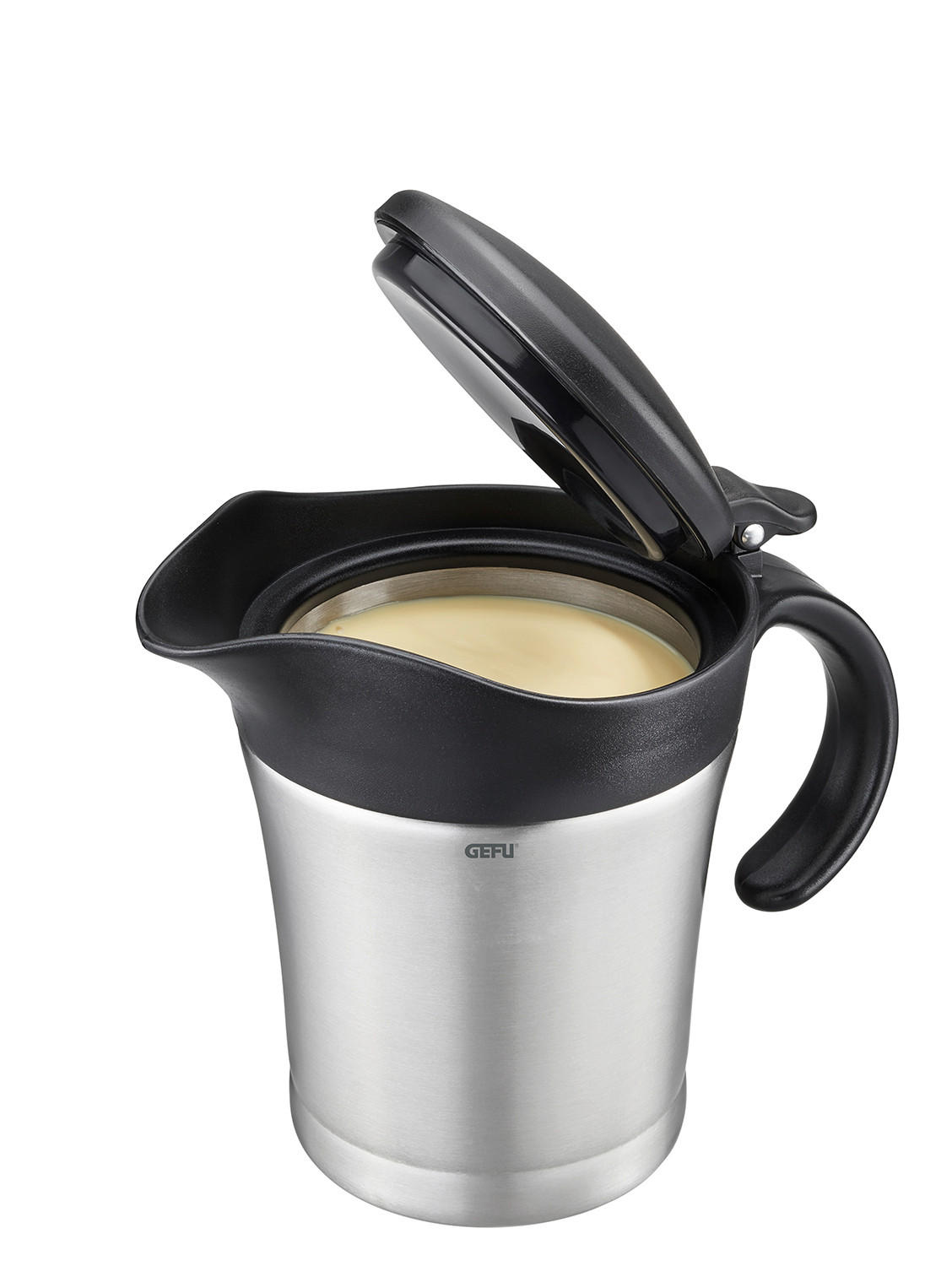 SAUCIERE   - Edelstahlfarben/Schwarz, Basics, Kunststoff/Metall (17,5/11,5/14,1cm) - Gefu