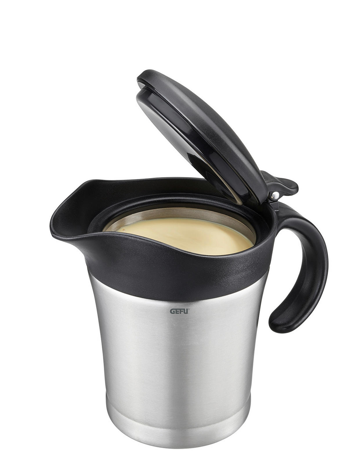 SAUCIERE   - Edelstahlfarben/Schwarz, Basics, Kunststoff/Metall (17,5/11,5/14,1cm) - Gefu