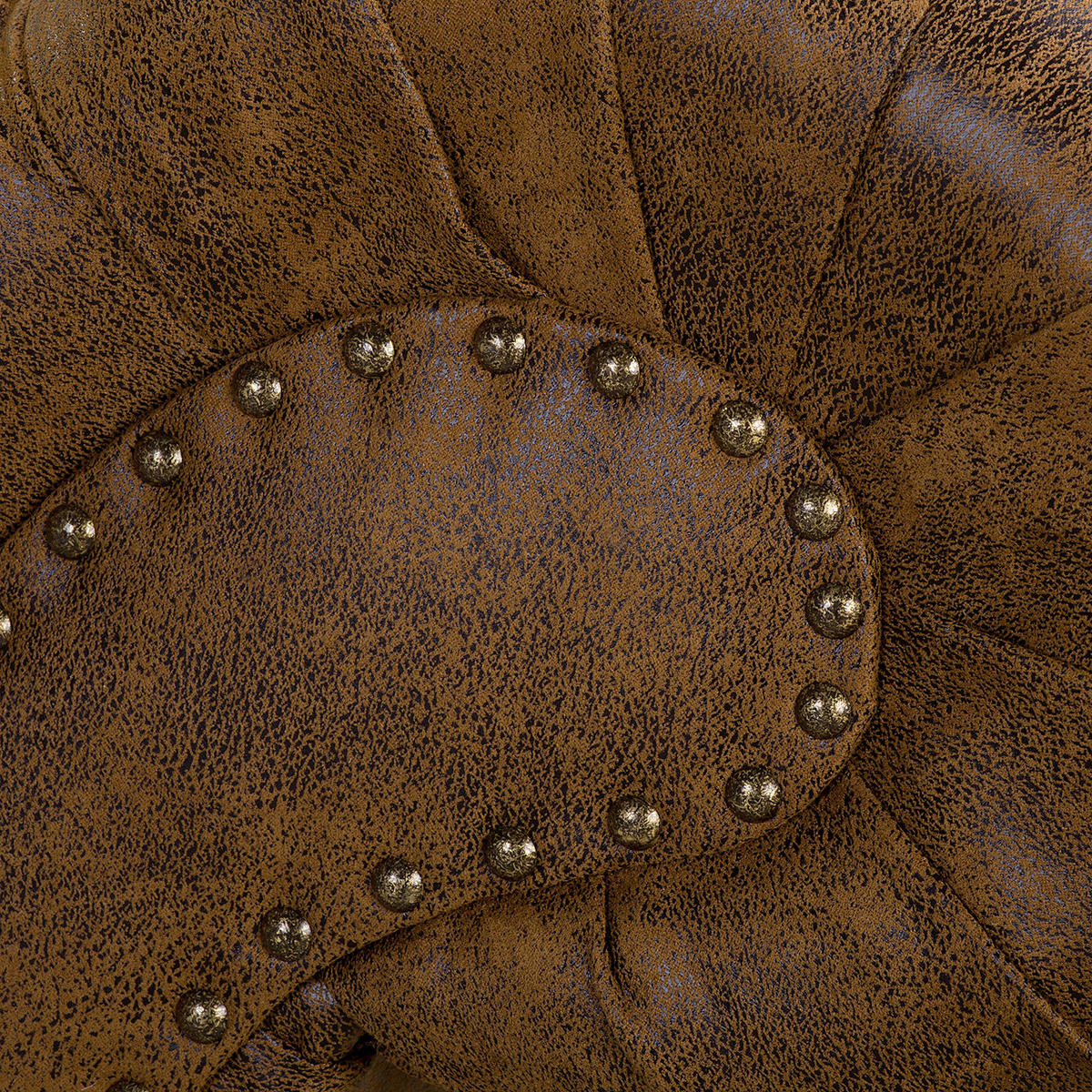 RÉCAMIERE Lederlook Cognac  - Cognac/Braun, Design, Holz/Textil (185/93/75cm) - Livetastic