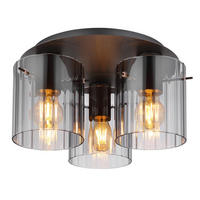 TAKLAMPA TULIVAR 37/20 cm  - mörkgrå, Basics, metall/glas (37/20cm) - Globo