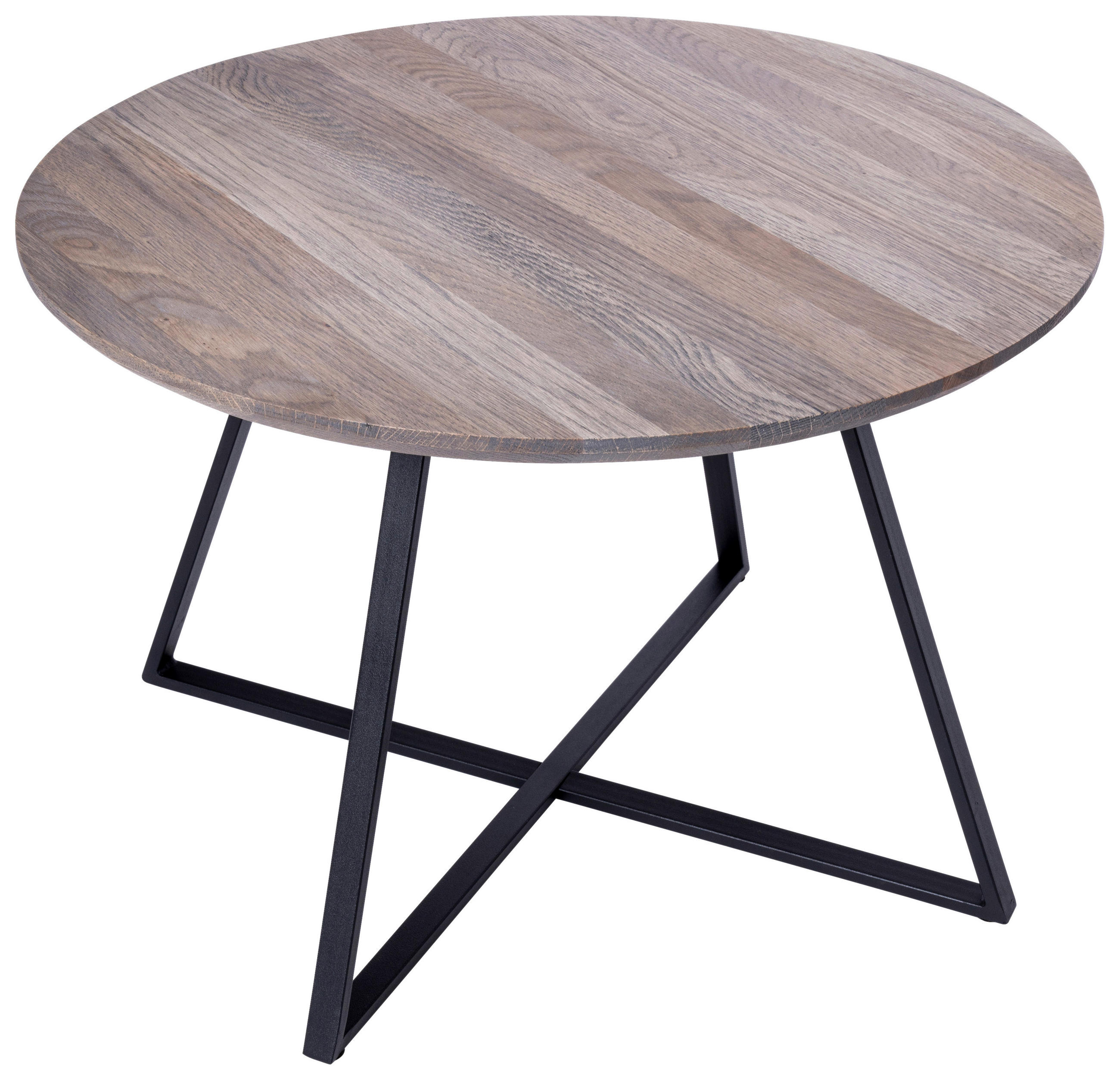 COUCHTISCH in Holz, Metall 60/60/40 cm  - Eichefarben/Schwarz, Natur, Holz/Metall (60/60/40cm) - Novel