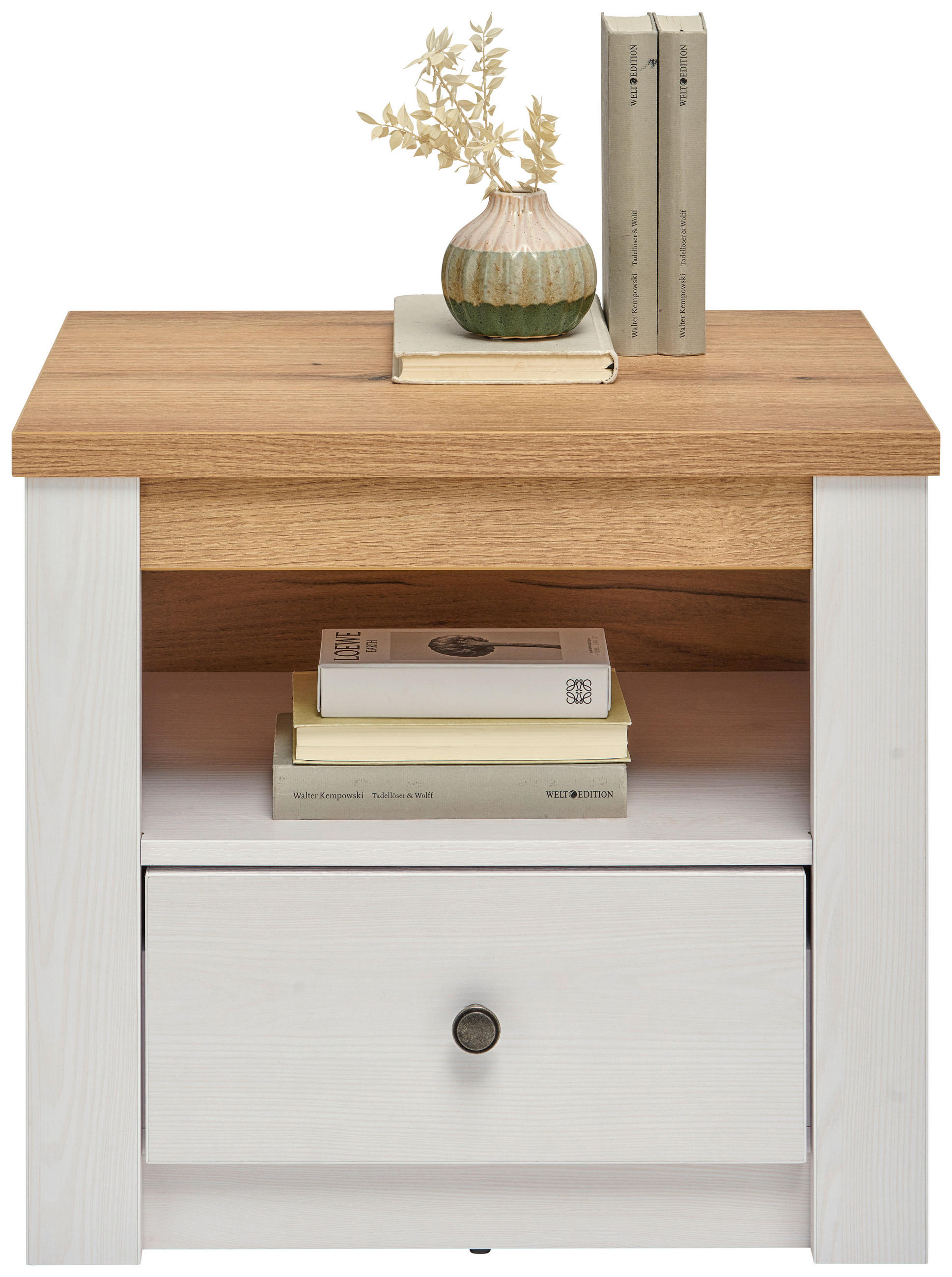 NOPTIERĂ in  - alb/culoare lemn stejar, Basics, plastic/metal (56,5/52/42cm) - Landscape